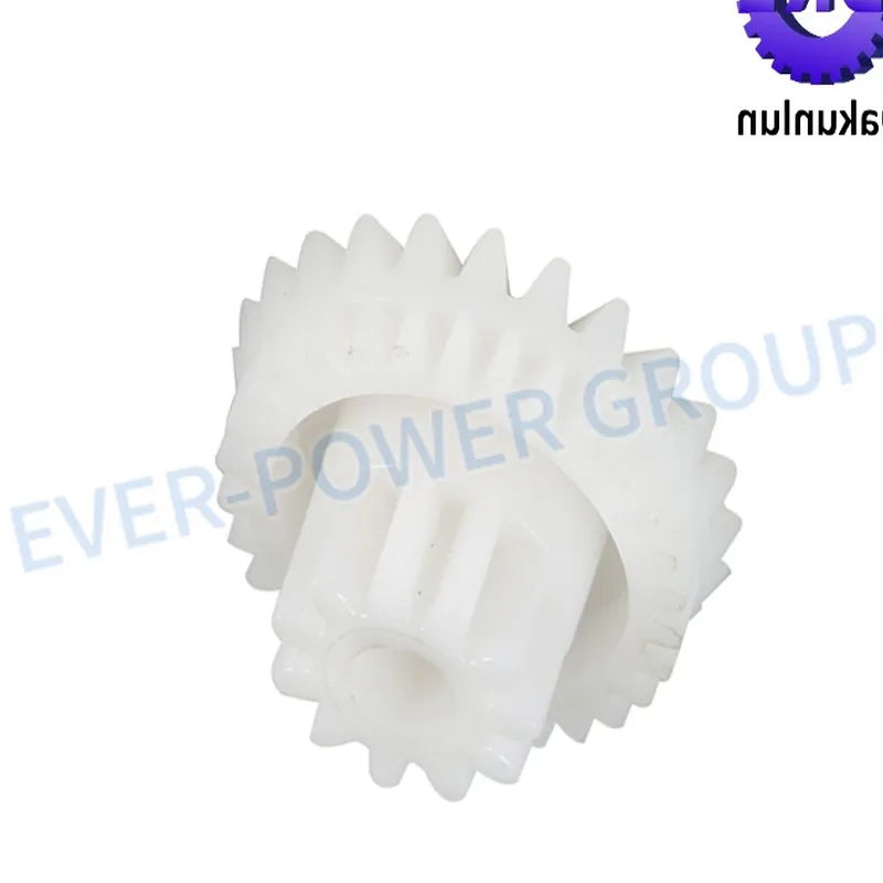 Custom Injection Molding White Plastic Double Gear