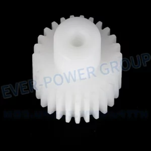 Custom Transmission Gear High Precision Anti-Aging White POM Nylon Plastic Compound Spur Gear